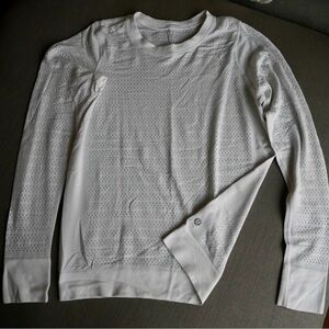 lululemon athletica Swiftly Breathe White Long Sleeve Tee